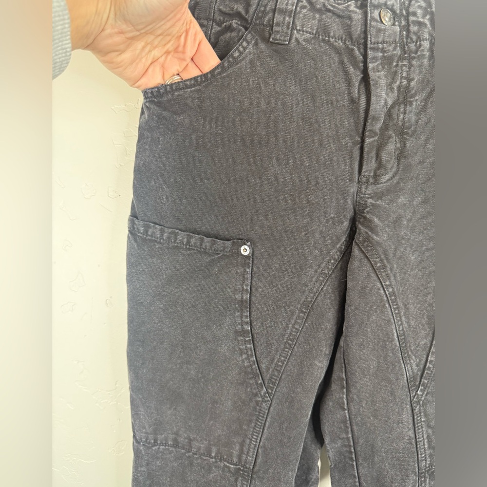 Free People Supersonic Pants 100% Cotton Slim Fit Straight Barrel Black Size 6 - Picture 6 of 14
